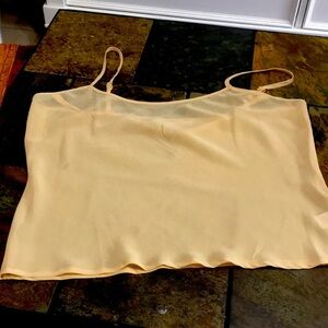 Allura Sheer tank/cami. Medium light yellow/beige